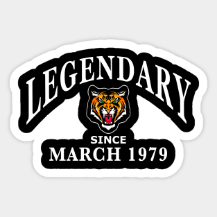 Legendary since March 1979 birthday gift idea Sticker
